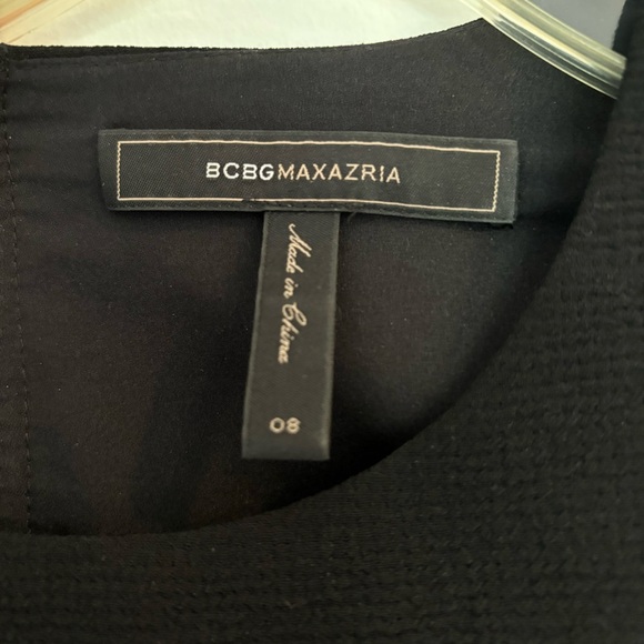 BCBG black knee length dress, size 8, with lace in panel cutouts - Picture 8 of 8